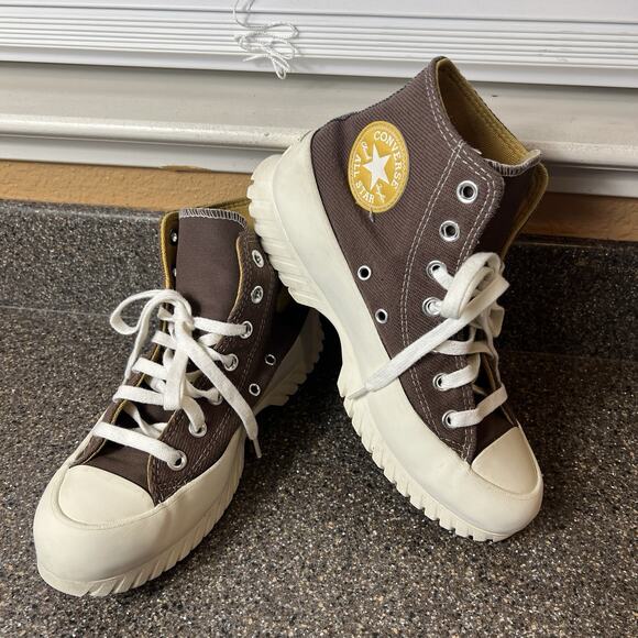 Converse CTAS Hi Lugged Platform Womens Sz 7.5 Sneaker Brown Canvas Lace Up Shoe - Picture 1 of 11